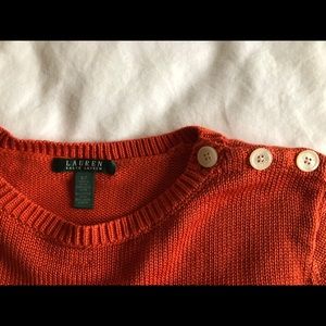 RALPH LAUREN small orange women’s sweater
